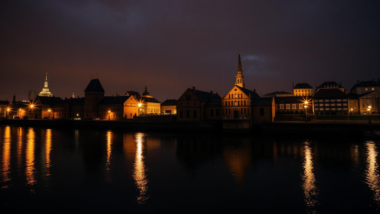 Limuzyny w Bydgoszczy — panorama Bydgoszcz nocą