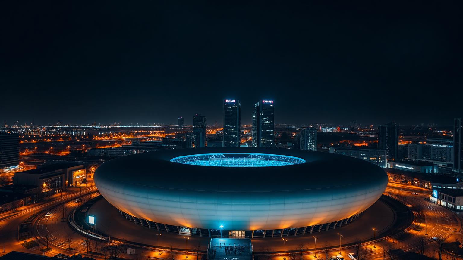 Limuzyny w Katowicach — panorama Katowice nocą