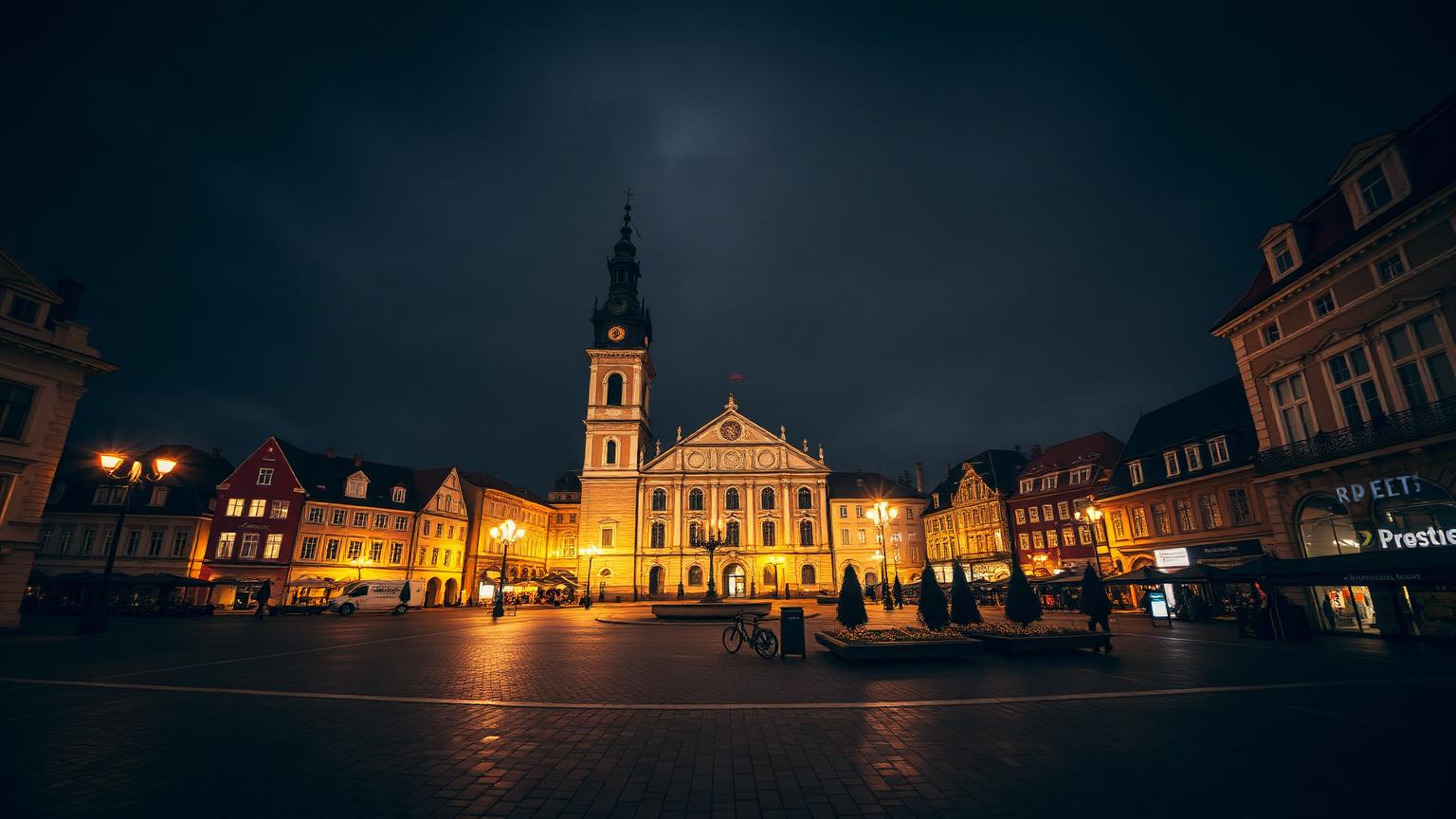 Limuzyny w Rzeszowie — panorama Rzeszów nocą