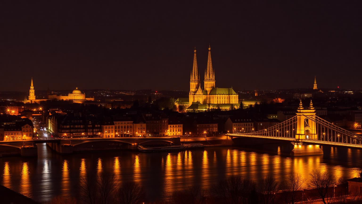 Limuzyny w Wrocławiu — panorama Wrocław nocą